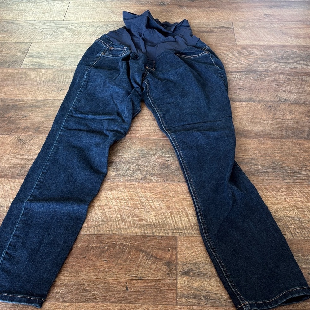 Dark Wash Skinny Maternity Jeans
